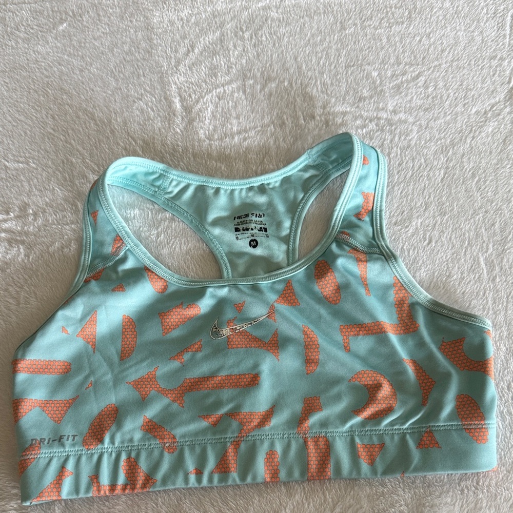 Nike Women's Sports bra - Light Blue and Coral